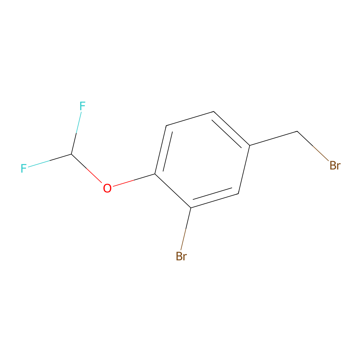 3-Bromo-4-(difluoromethoxy)benzyl bromide molecular structure, CAS 1261849-26-6