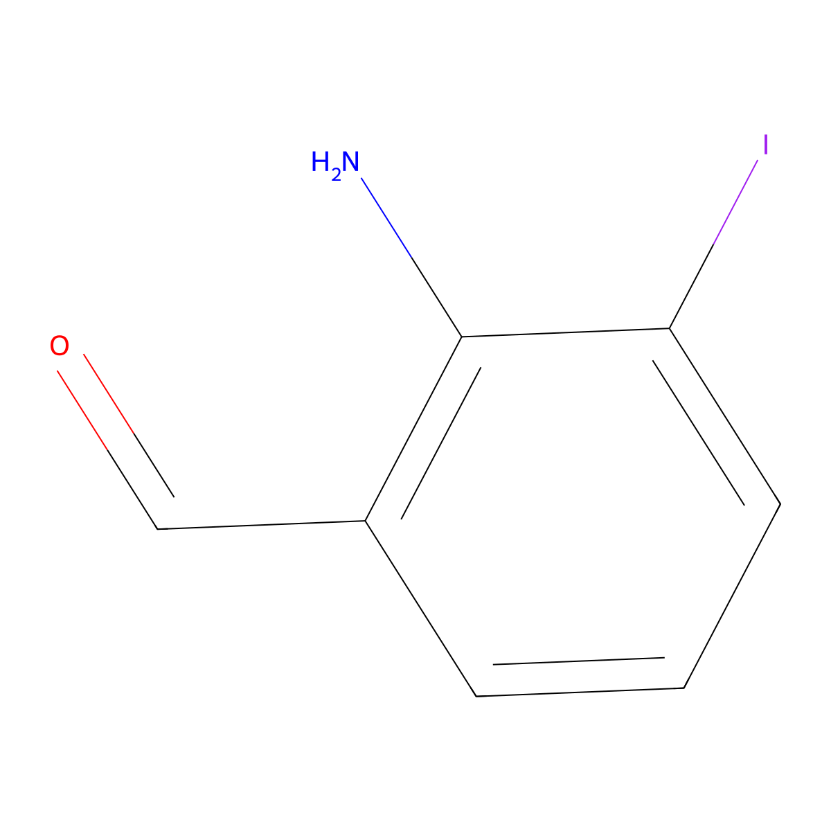 2-Amino-3-iodobenzaldehyde molecular structure, CAS 1261849-88-0