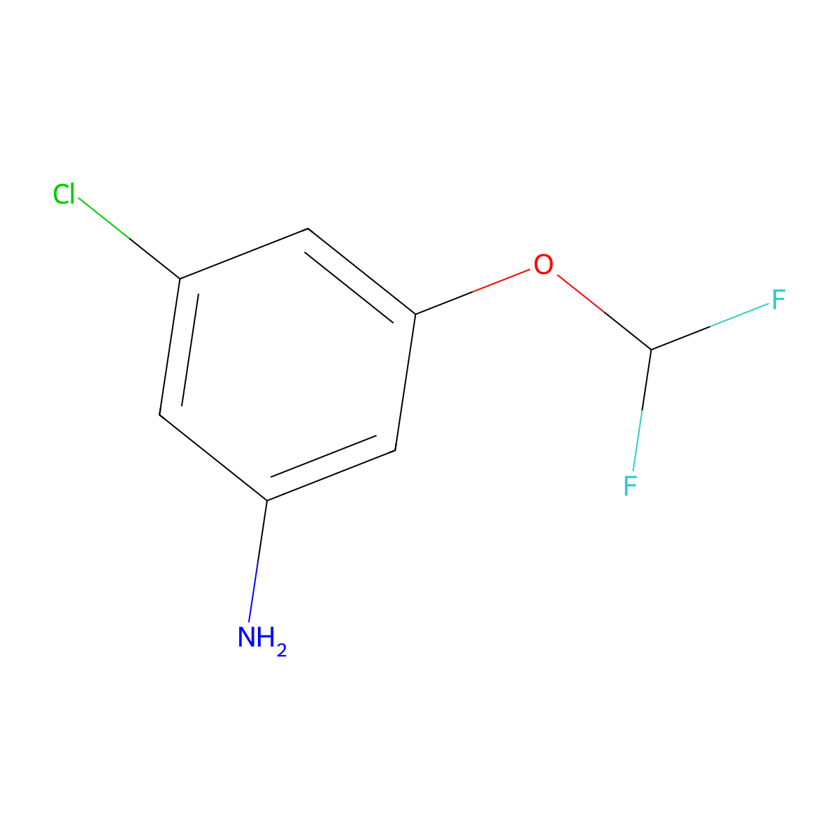 3-Chloro-5-(difluoromethoxy)aniline molecular structure, CAS 1261849-95-9
