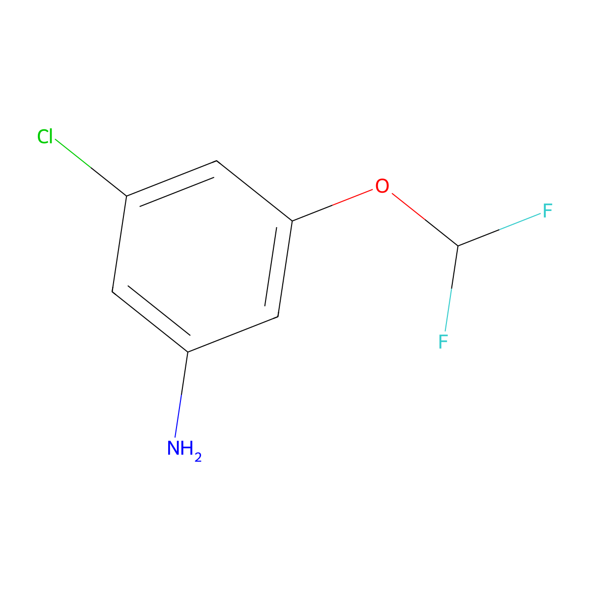 3-Chloro-5-(difluoromethoxy)aniline molecular structure, CAS 1261849-95-9