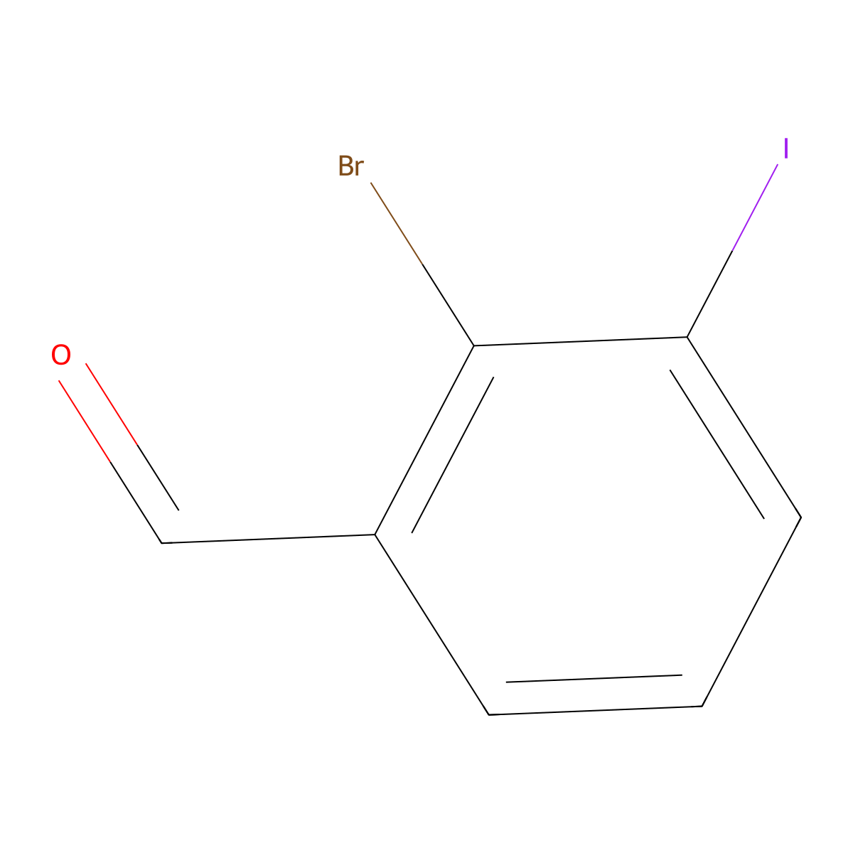 2-Bromo-3-iodobenzaldehyde molecular structure, CAS 1261850-39-8