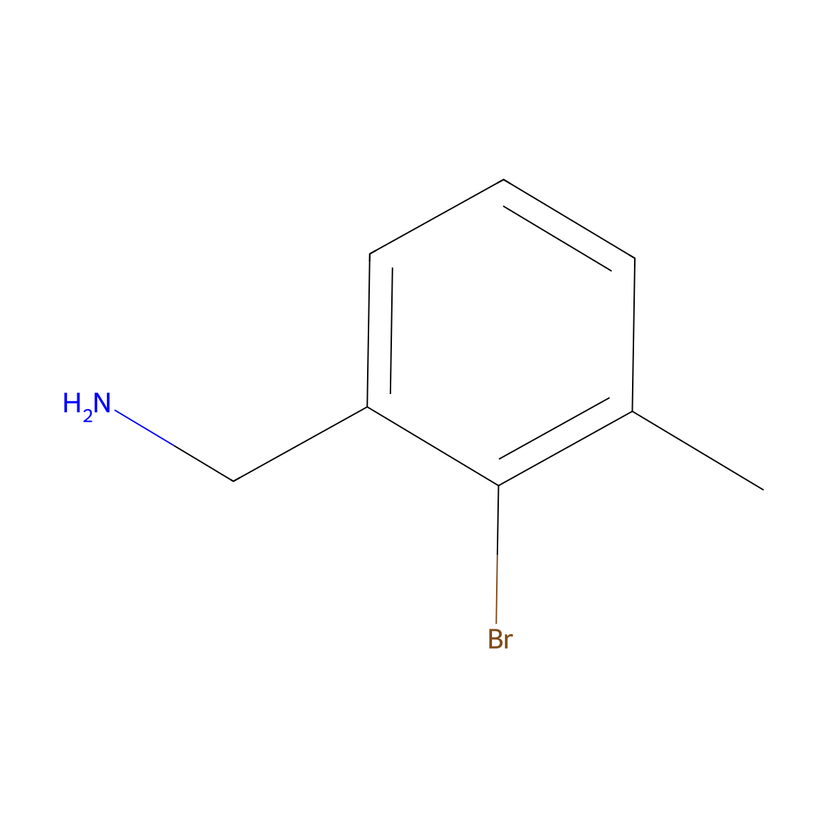 (2-Bromo-3-methylphenyl)methanamine molecular structure, CAS 1261850-97-8