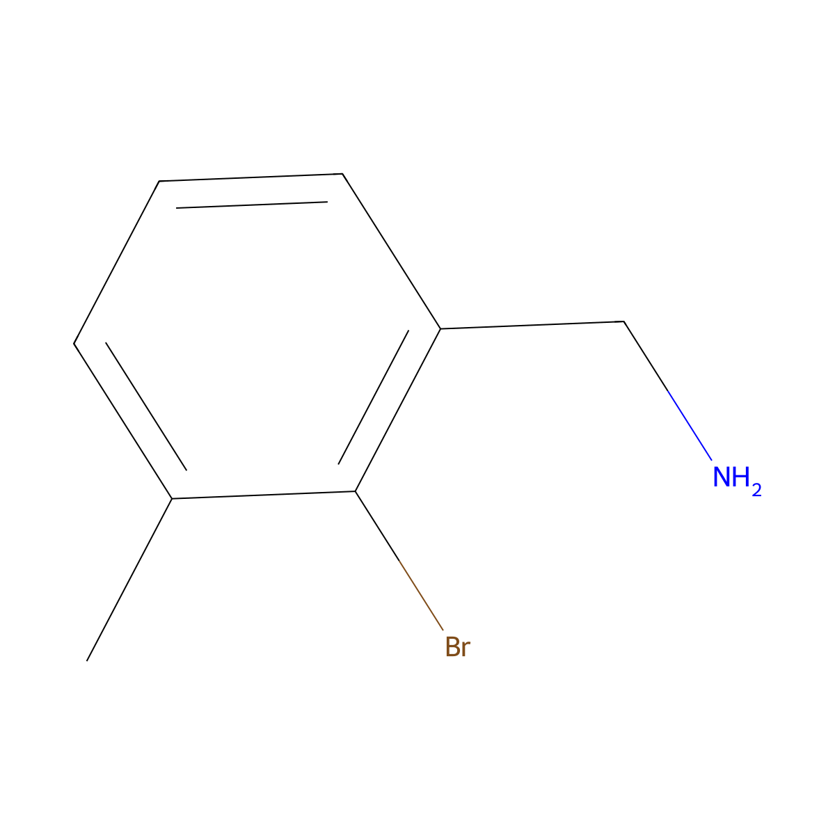 (2-Bromo-3-methylphenyl)methanamine molecular structure, CAS 1261850-97-8