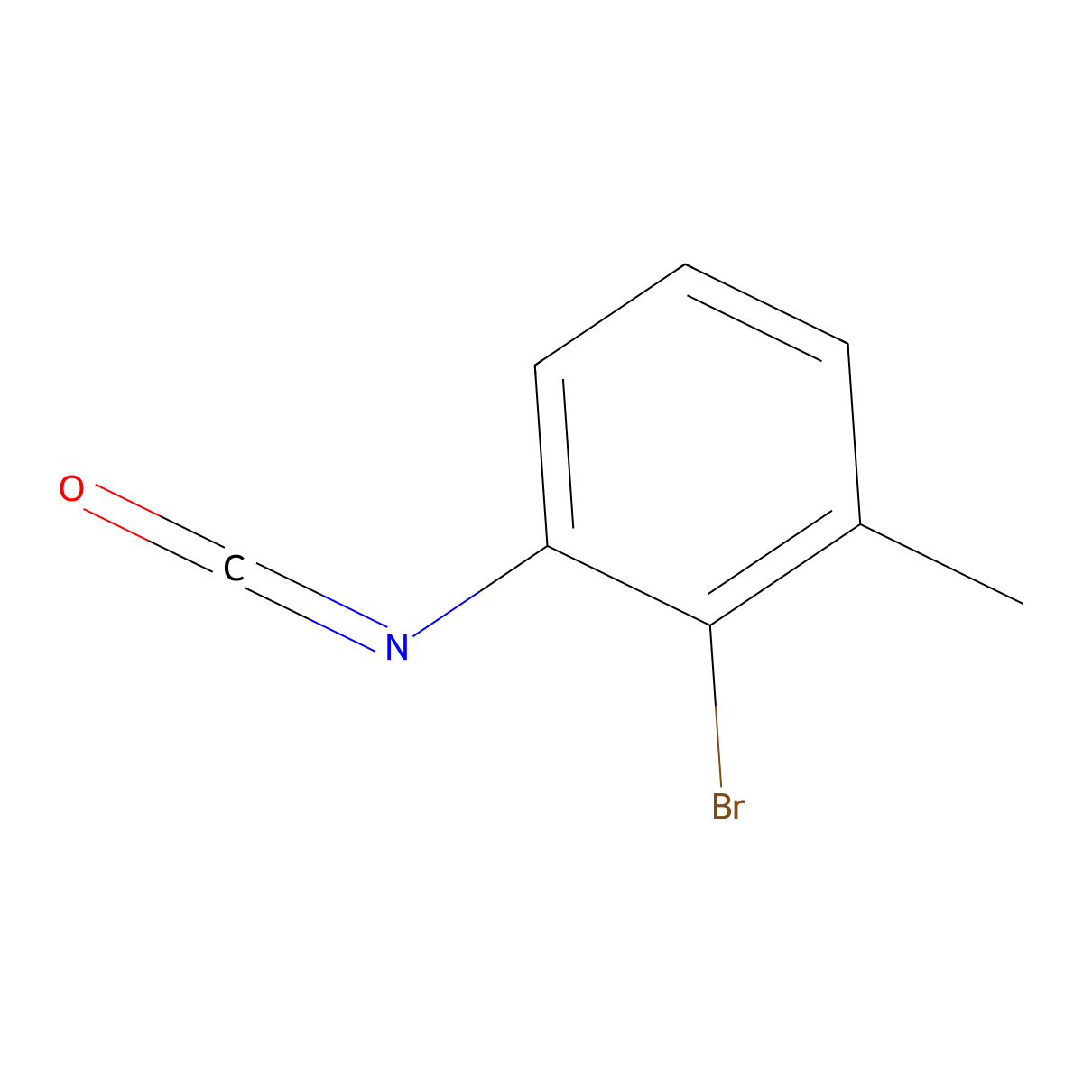 2-Bromo-1-isocyanato-3-methylbenzene molecular structure, CAS 1261851-07-3