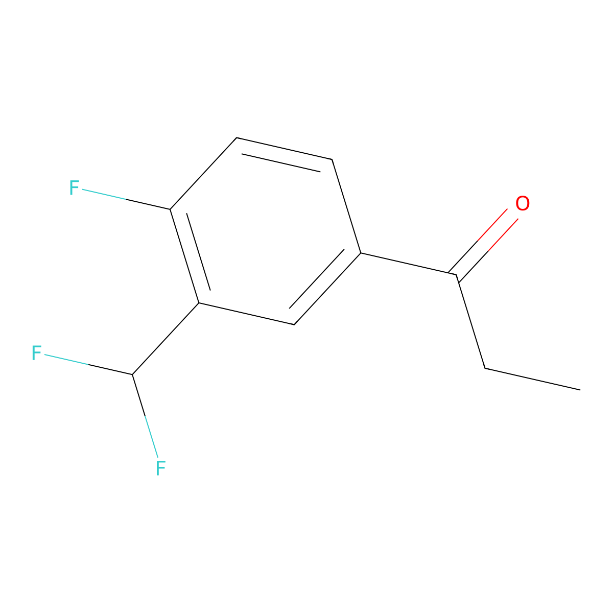 1-[3-(Difluoromethyl)-4-fluorophenyl]-1-propanone molecular structure, CAS 1261851-64-2