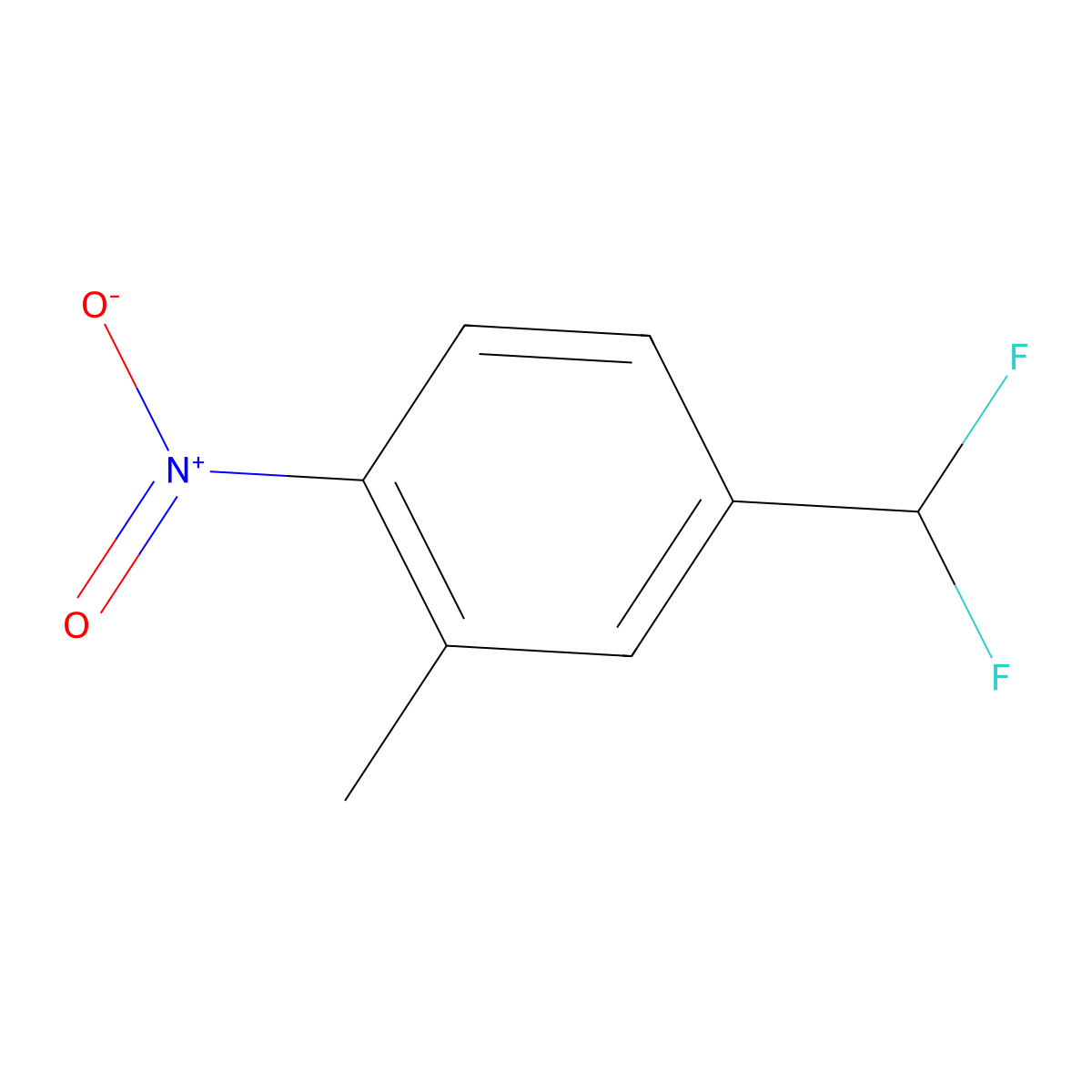 4-(Difluoromethyl)-2-methyl-1-nitrobenzene molecular structure, CAS 1261851-70-0