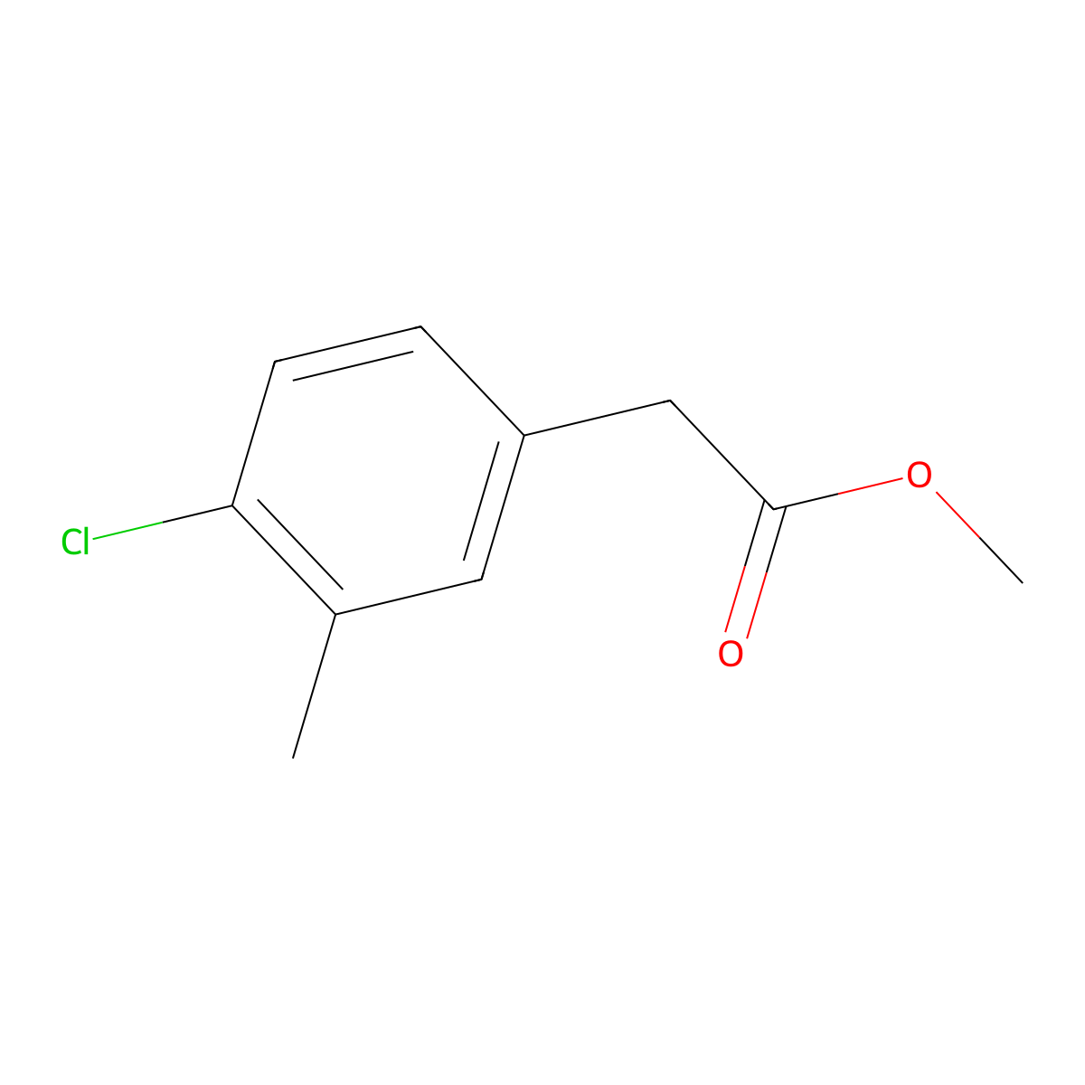 Methyl 2-(4-chloro-3-methylphenyl)acetate molecular structure, CAS 1261851-89-1