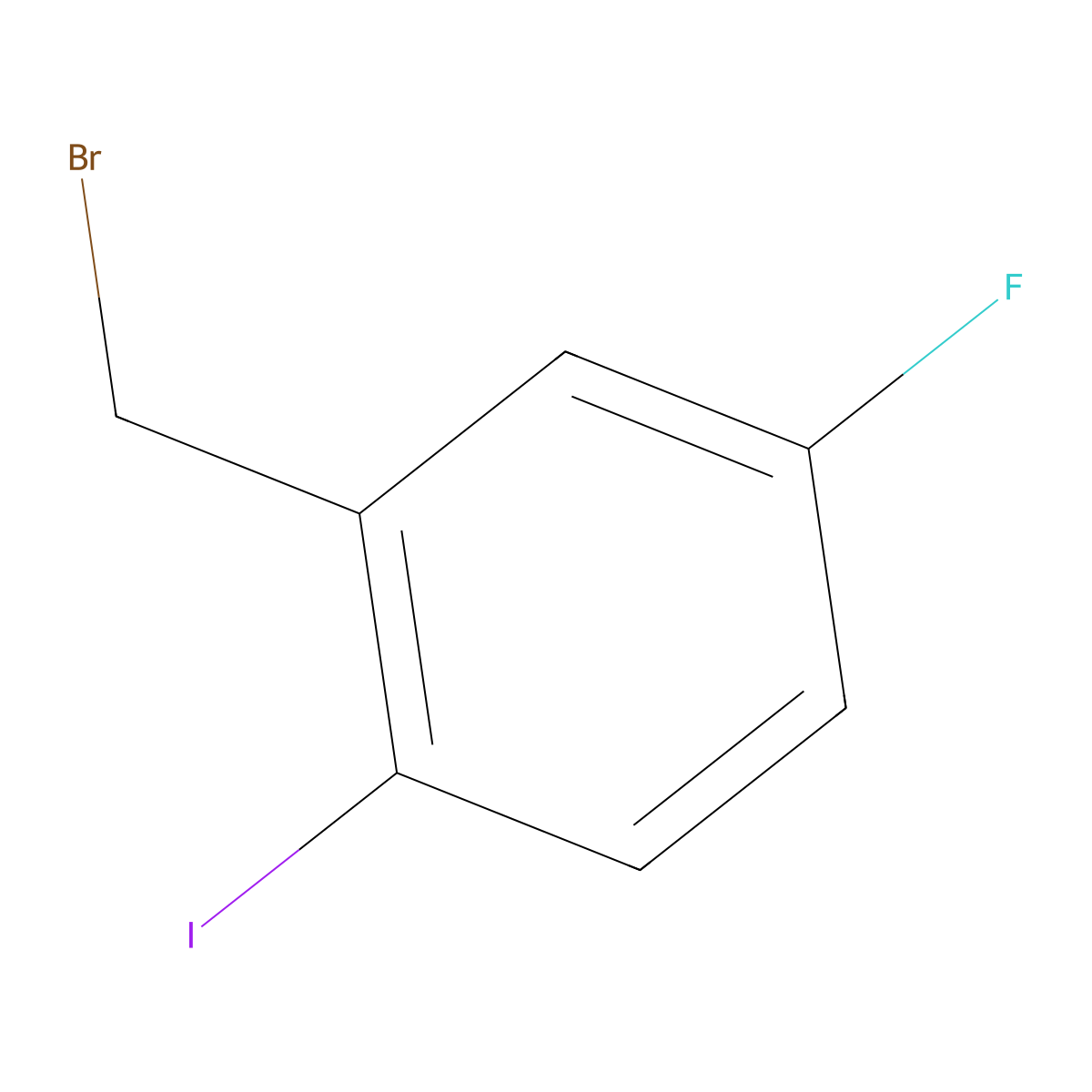 5-Fluoro-2-iodobenzyl bromide molecular structure, CAS 1261852-14-5