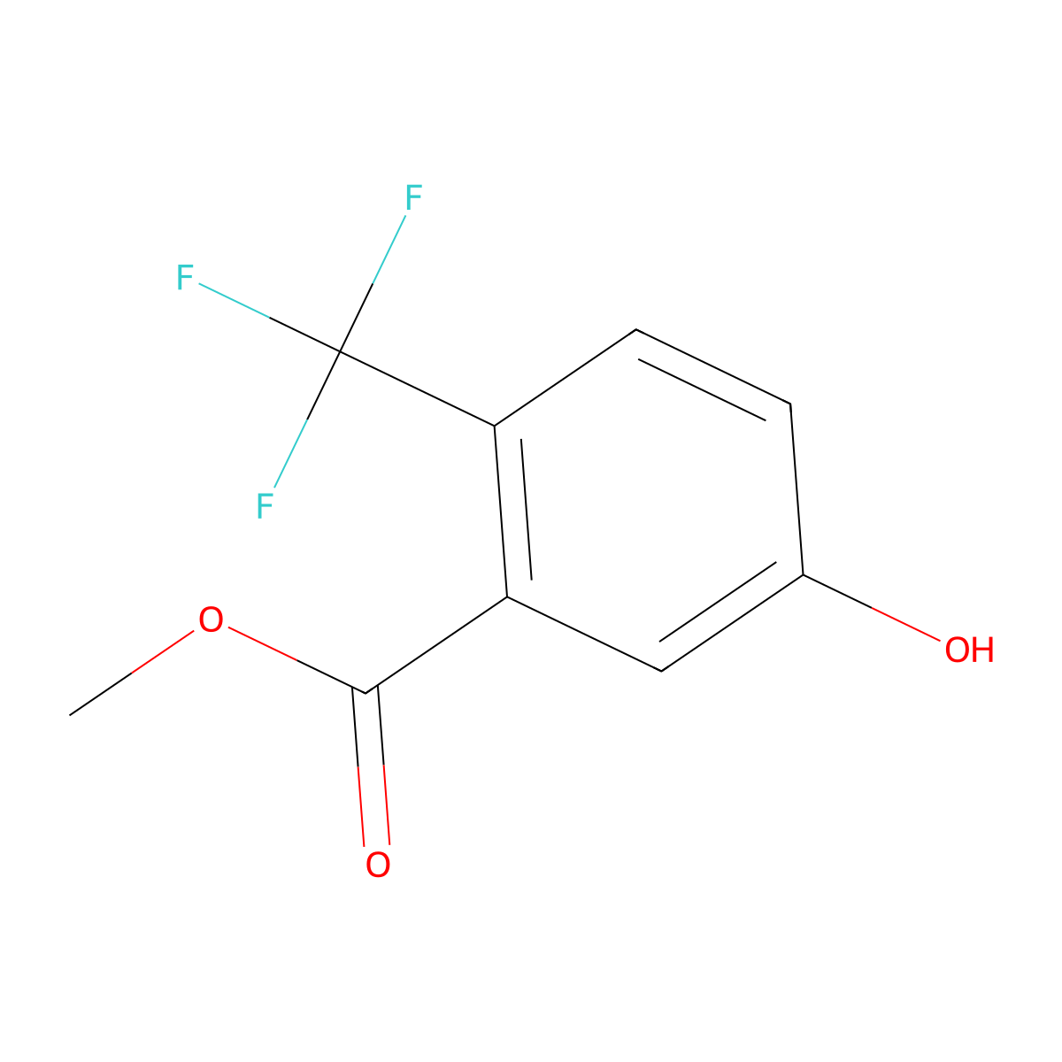 Methyl 5-hydroxy-2-(trifluoromethyl)benzoate molecular structure, CAS 1261852-24-7