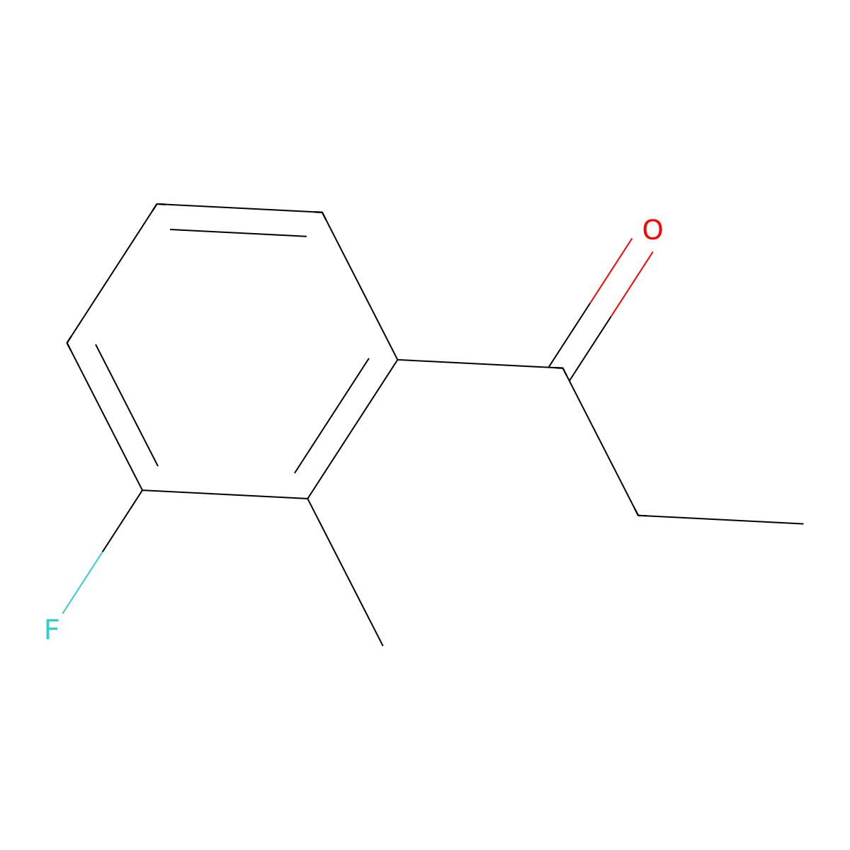 1-(3-Fluoro-2-methylphenyl)propan-1-one molecular structure, CAS 1261852-38-3