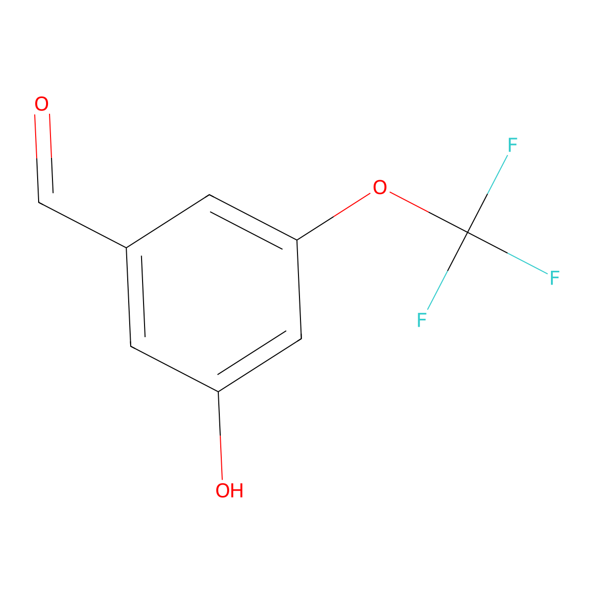 3-Hydroxy-5-(trifluoromethoxy)benzaldehyde molecular structure, CAS 1261852-80-5