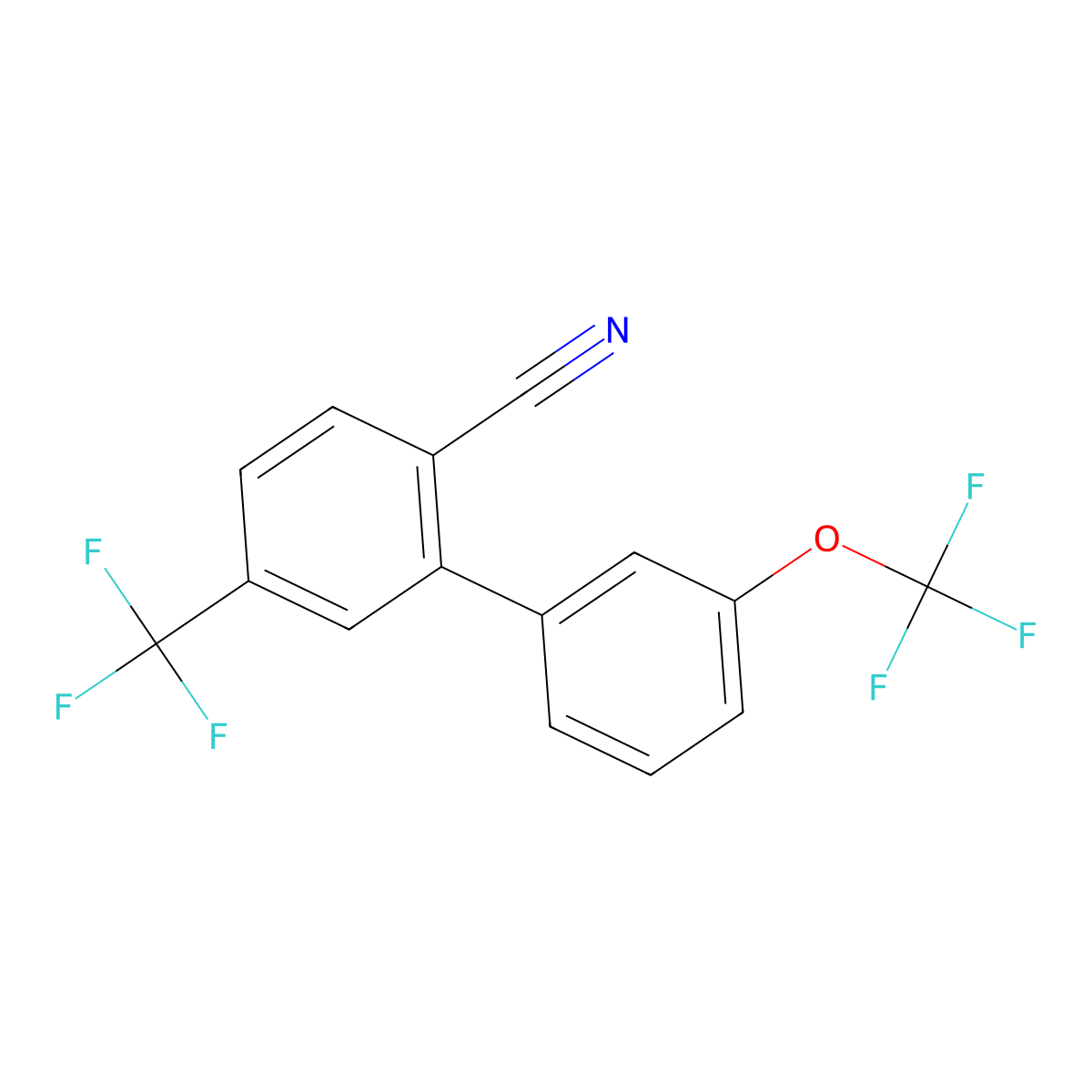 3'-(Trifluoromethoxy)-5-(trifluoromethyl)-[1,1'-biphenyl]-2-carbonitrile molecular structure, CAS 1261852-90-7
