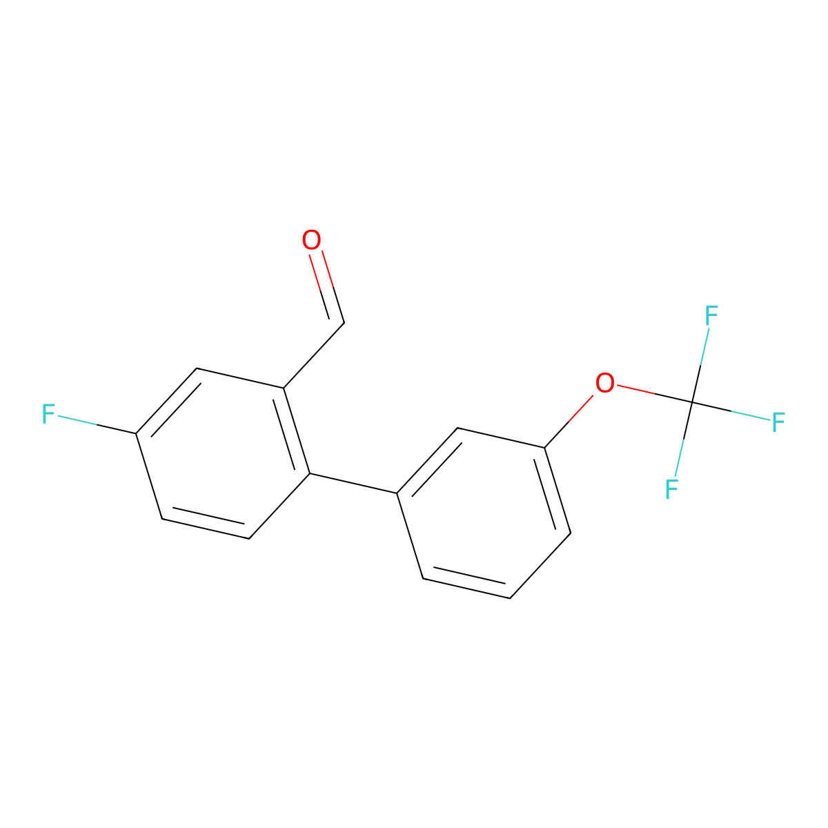 4-Fluoro-3'-(trifluoromethoxy)[1,1'-biphenyl]-2-carboxaldehyde molecular structure, CAS 1261853-39-7