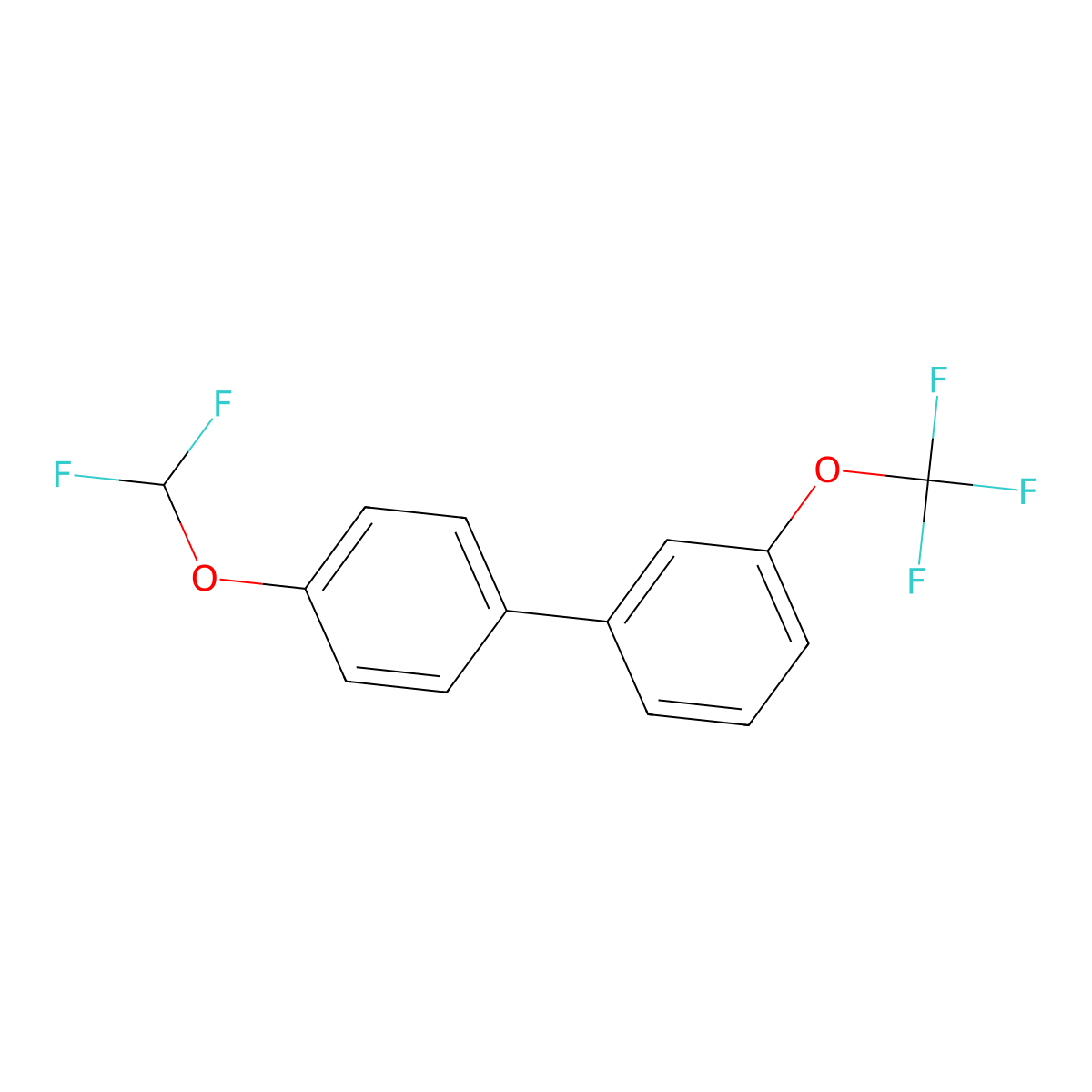 4'-(Difluoromethoxy)-3-(trifluoromethoxy)-1,1'-biphenyl molecular structure, CAS 1261853-45-5