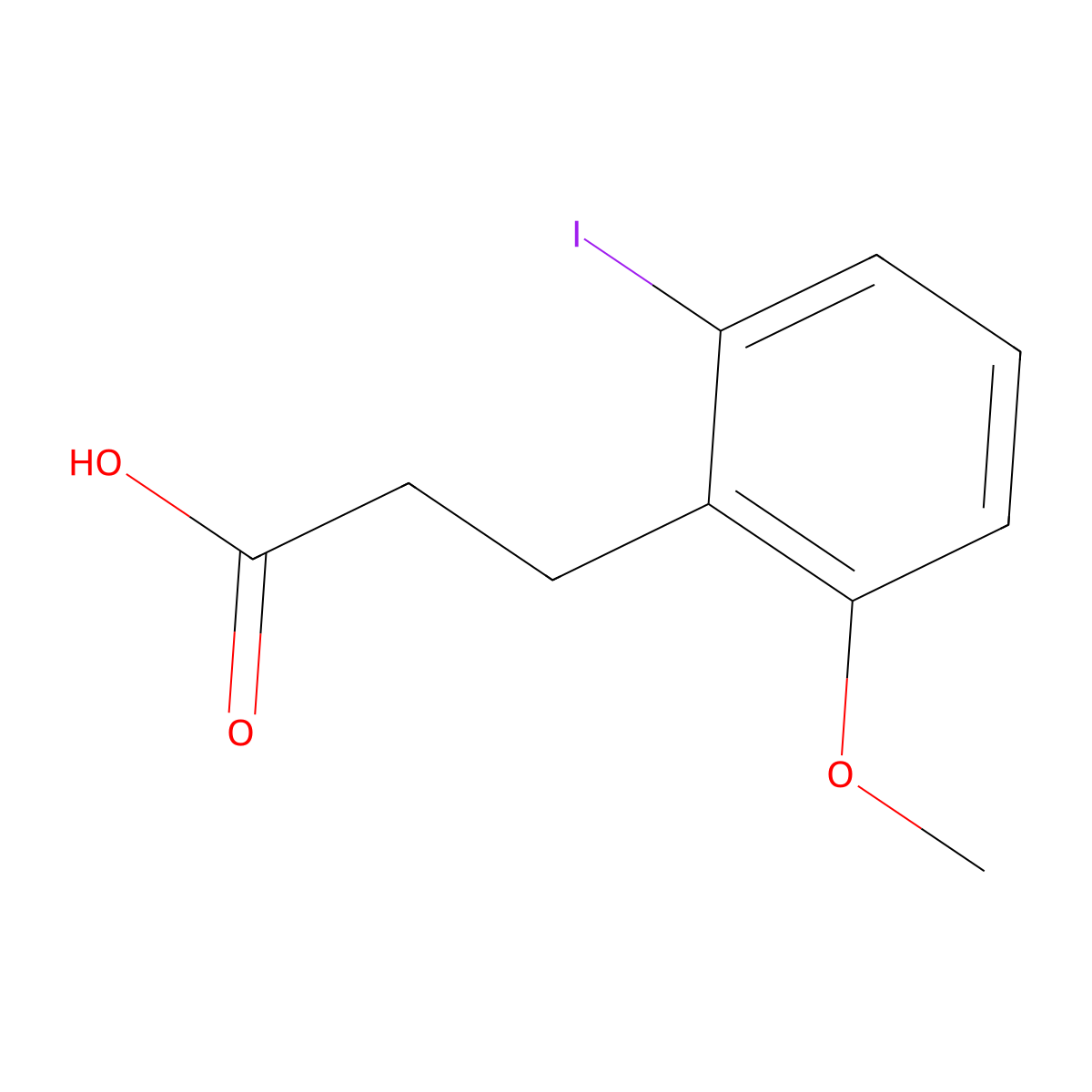 3-(2-Iodo-6-methoxyphenyl)propanoicacid molecular structure, CAS 1261853-47-7