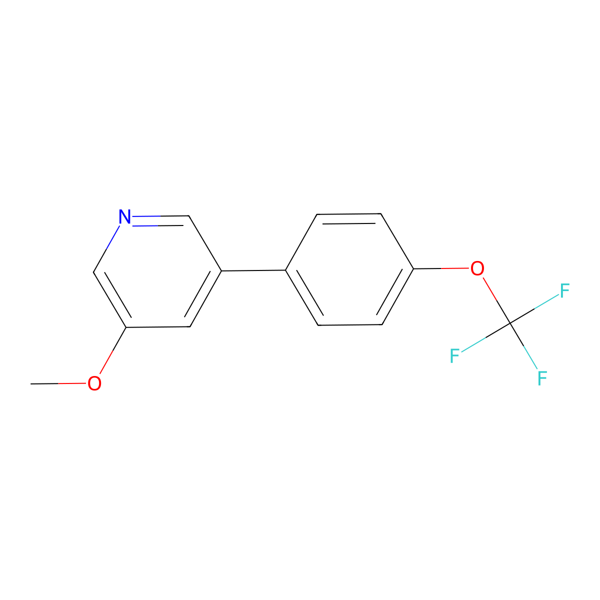 3-Methoxy-5-[4-(trifluoromethoxy)phenyl]pyridine molecular structure, CAS 1261853-71-7