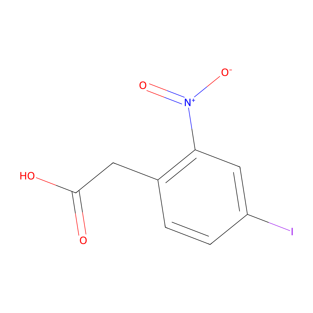 2-(4-Iodo-2-nitrophenyl)acetic acid molecular structure, CAS 1261853-80-8