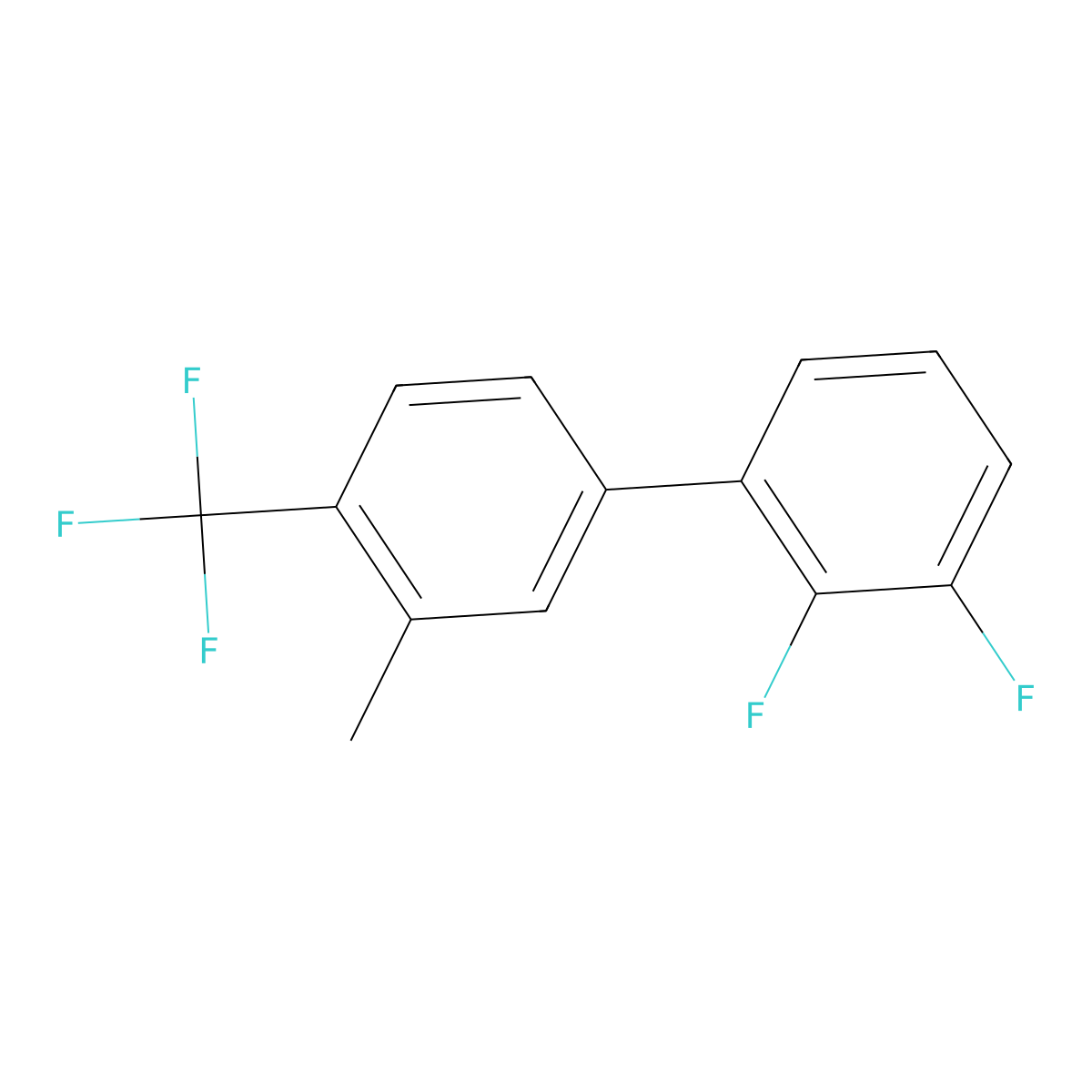 1,2-Difluoro-3-[3-methyl-4-(trifluoromethyl)phenyl]benzene molecular structure, CAS 1261854-17-4