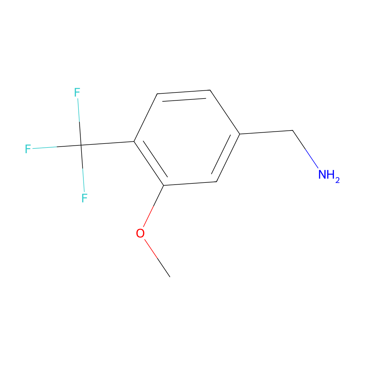 3-Methoxy-4-(trifluoromethyl)benzylamine molecular structure, CAS 1261854-81-2