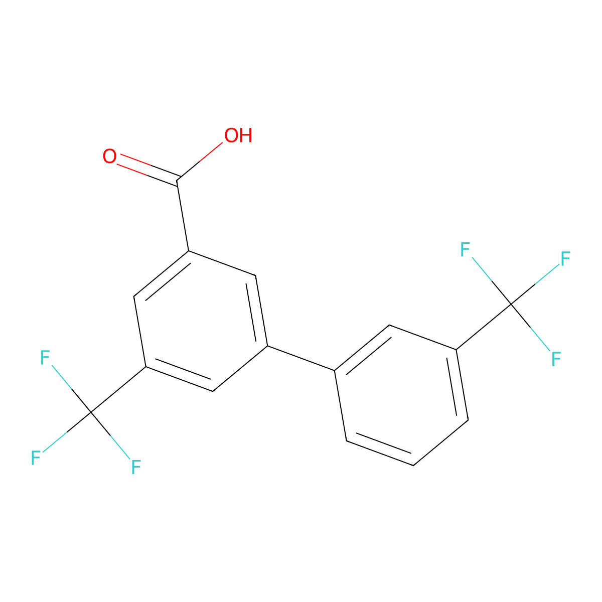 3-(3-Trifluoromethylphenyl)-5-trifluoromethylbenzoic acid molecular structure, CAS 1261855-48-4