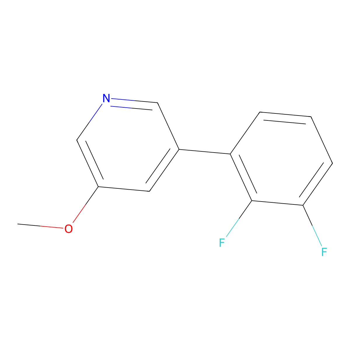 3-(2,3-Difluorophenyl)-5-methoxypyridine molecular structure, CAS 1261855-71-3
