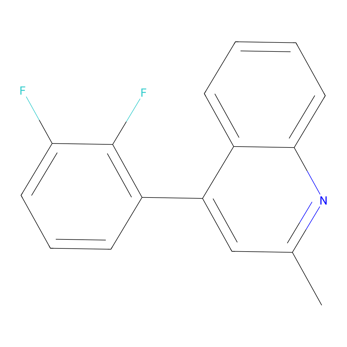 4-(2,3-Difluorophenyl)-2-methylquinoline molecular structure, CAS 1261856-63-6