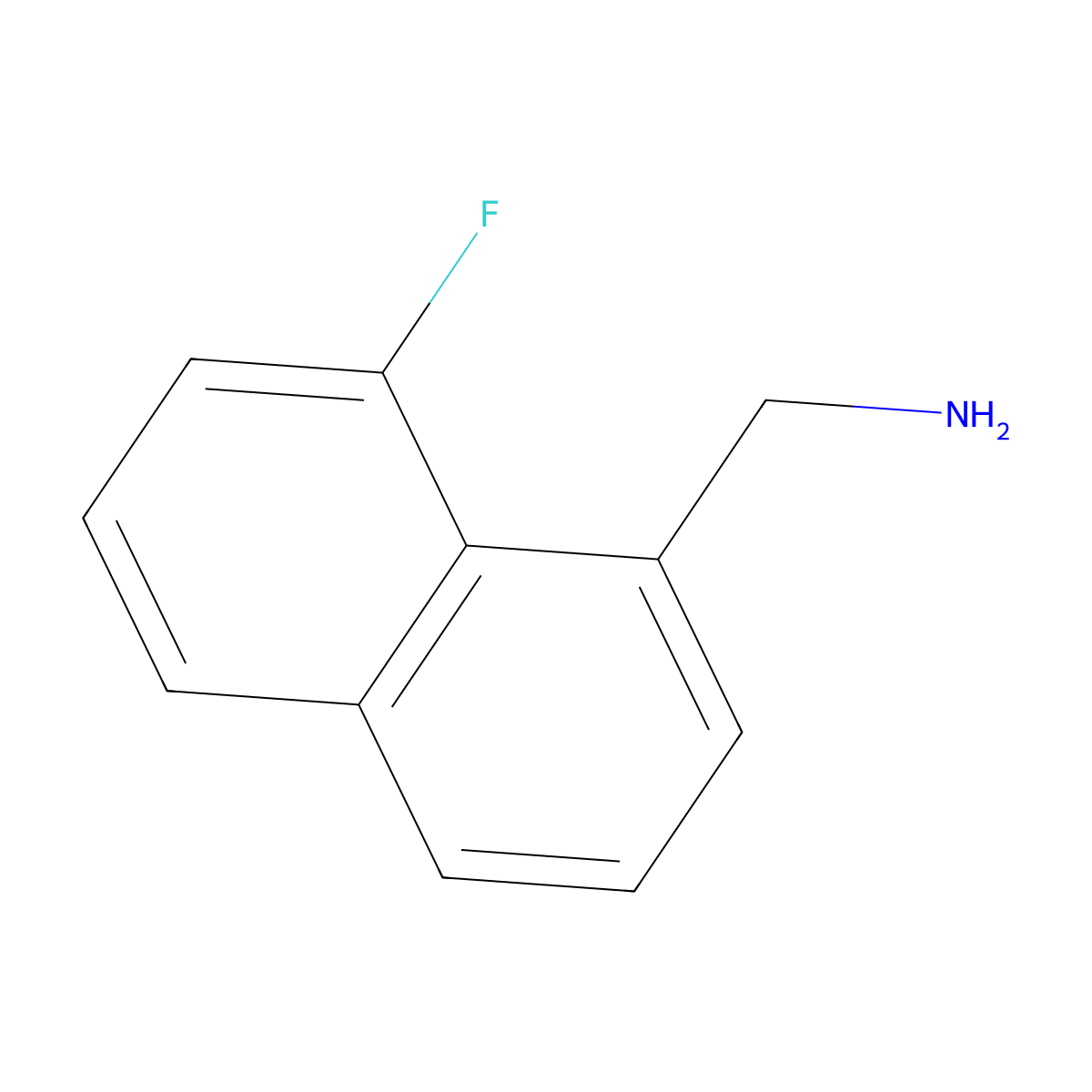 1-(Aminomethyl)-8-fluoronaphthalene molecular structure, CAS 1261857-79-7