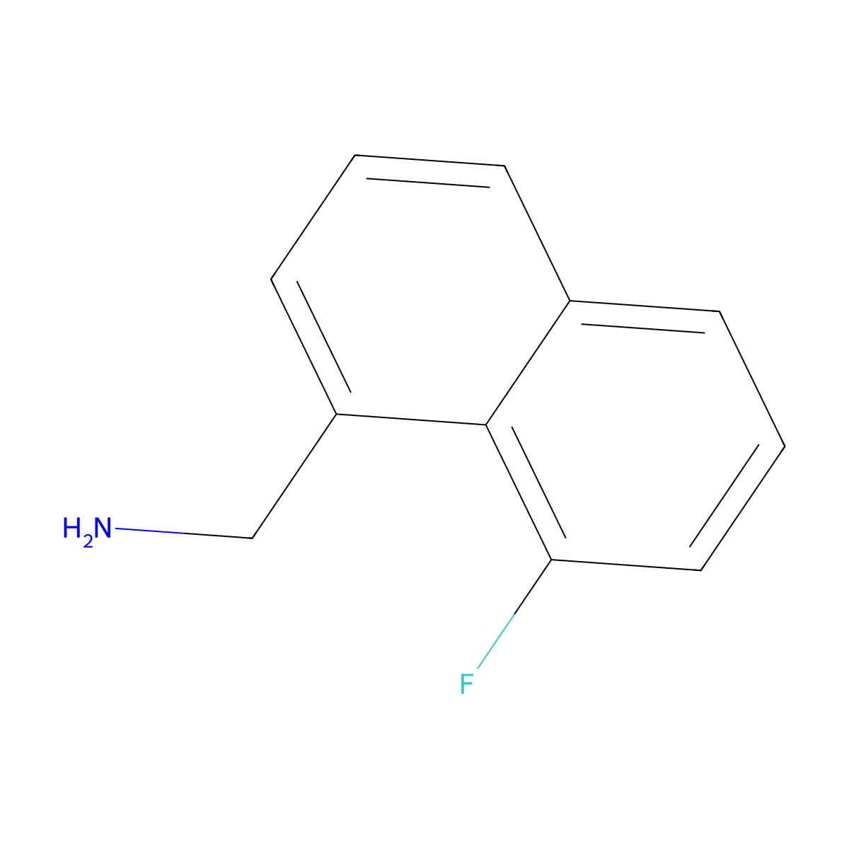 1-(Aminomethyl)-8-fluoronaphthalene molecular structure, CAS 1261857-79-7
