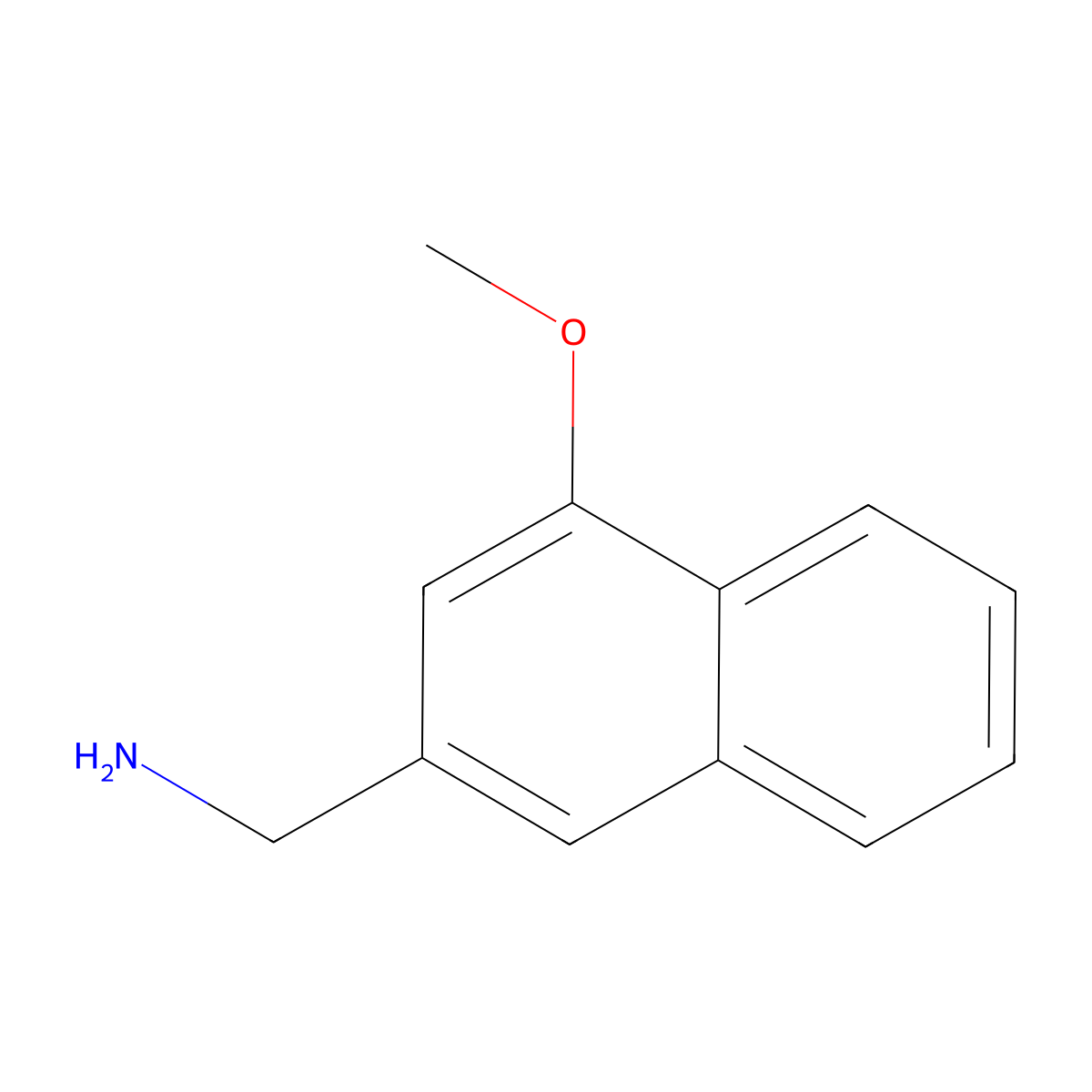 (4-Methoxynaphthalen-2-yl)methanamine molecular structure, CAS 1261857-90-2