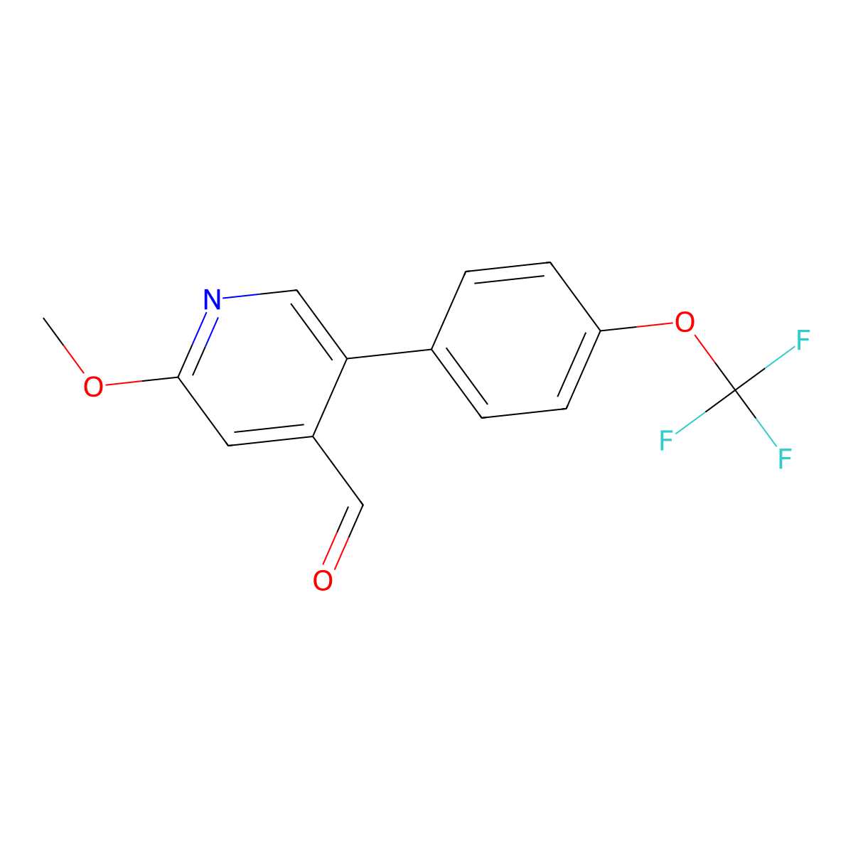 2-Methoxy-5-(4-(trifluoromethoxy)phenyl)isonicotinaldehyde molecular structure, CAS 1261858-21-2
