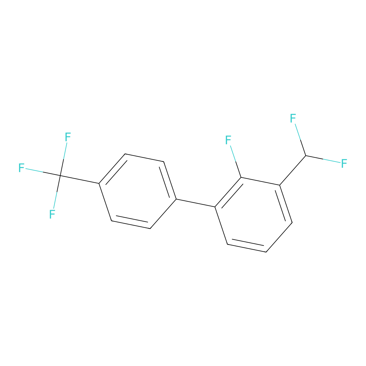 1-(Difluoromethyl)-2-fluoro-3-[4-(trifluoromethyl)phenyl]benzene molecular structure, CAS 1261858-39-2