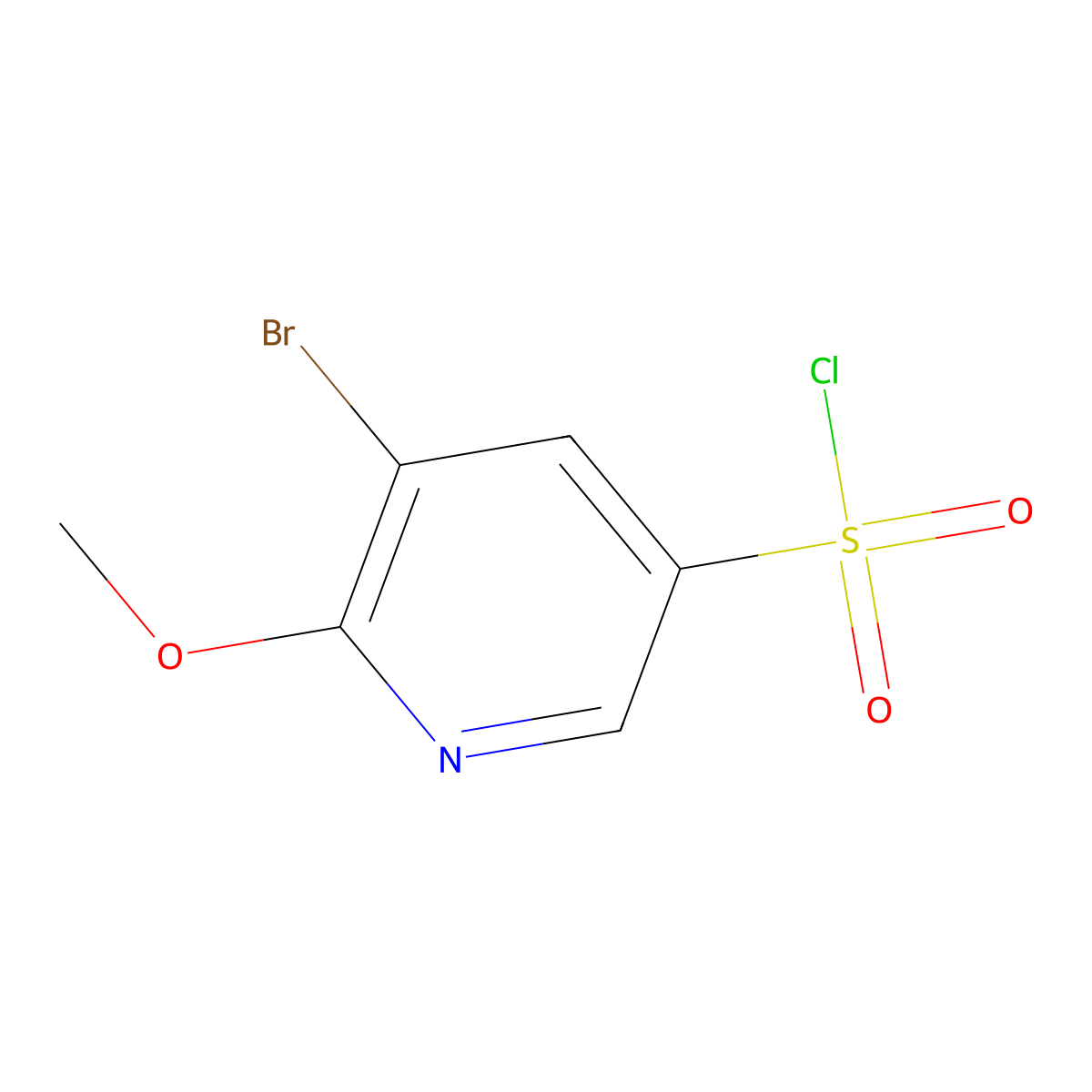 5-Bromo-6-methoxypyridine-3-sulfonyl chloride molecular structure, CAS 1261858-64-3