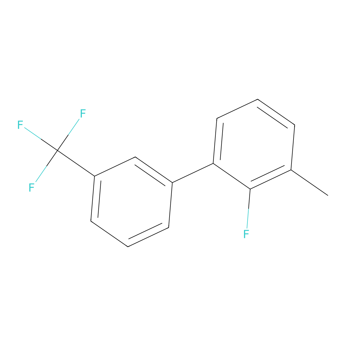2-Fluoro-1-methyl-3-[3-(trifluoromethyl)phenyl]benzene molecular structure, CAS 1261858-75-6