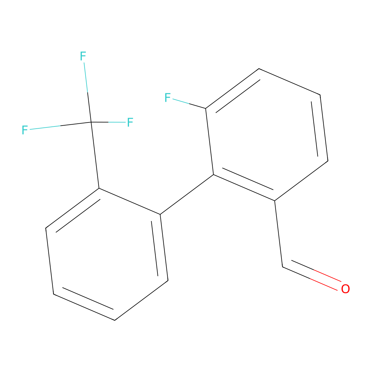 3-Fluoro-2-[2-(trifluoromethyl)phenyl]benzaldehyde molecular structure, CAS 1261858-89-2