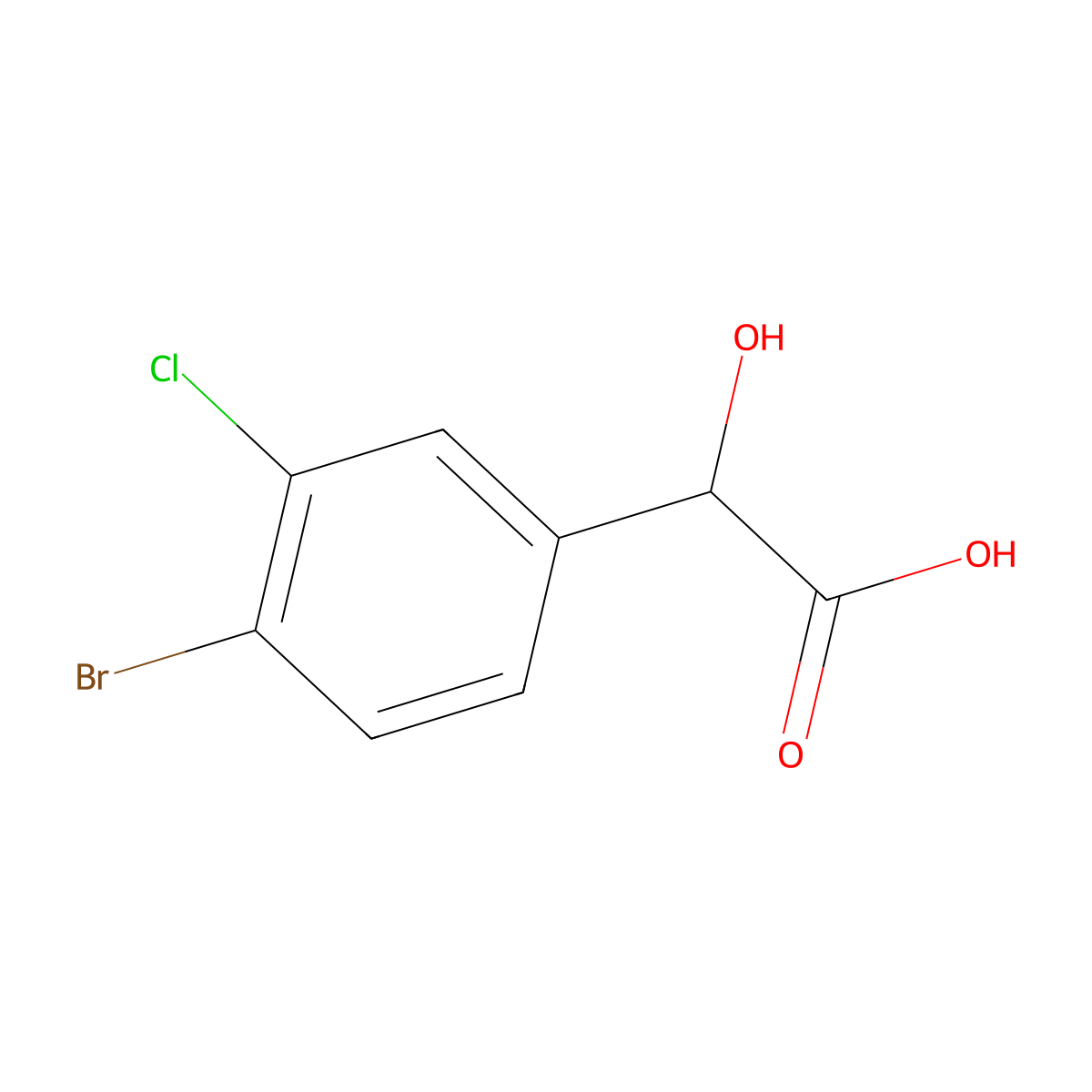 4-Bromo-3-chloromandelic acid molecular structure, CAS 1261859-28-2