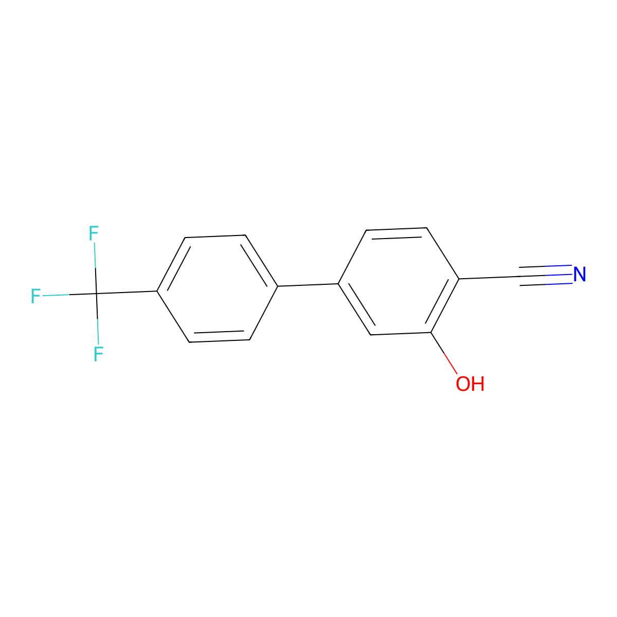 2-Cyano-5-(4-trifluoromethylphenyl)phenol molecular structure, CAS 1261859-38-4