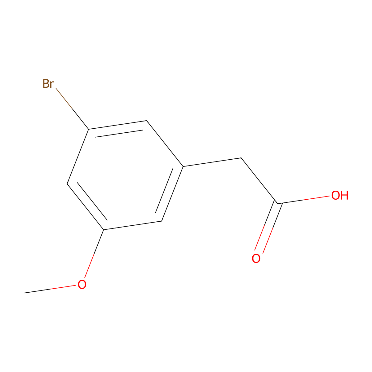 2-(3-Bromo-5-methoxyphenyl)acetic acid molecular structure, CAS 1261860-69-8