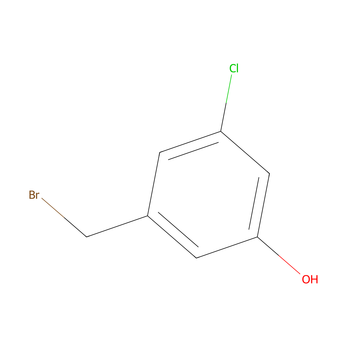 3-(Bromomethyl)-5-chlorophenol molecular structure, CAS 1261860-87-0