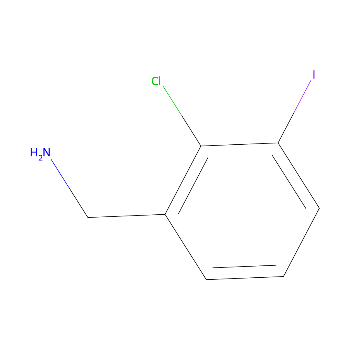 (2-Chloro-3-iodophenyl)methanamine molecular structure, CAS 1261861-09-9