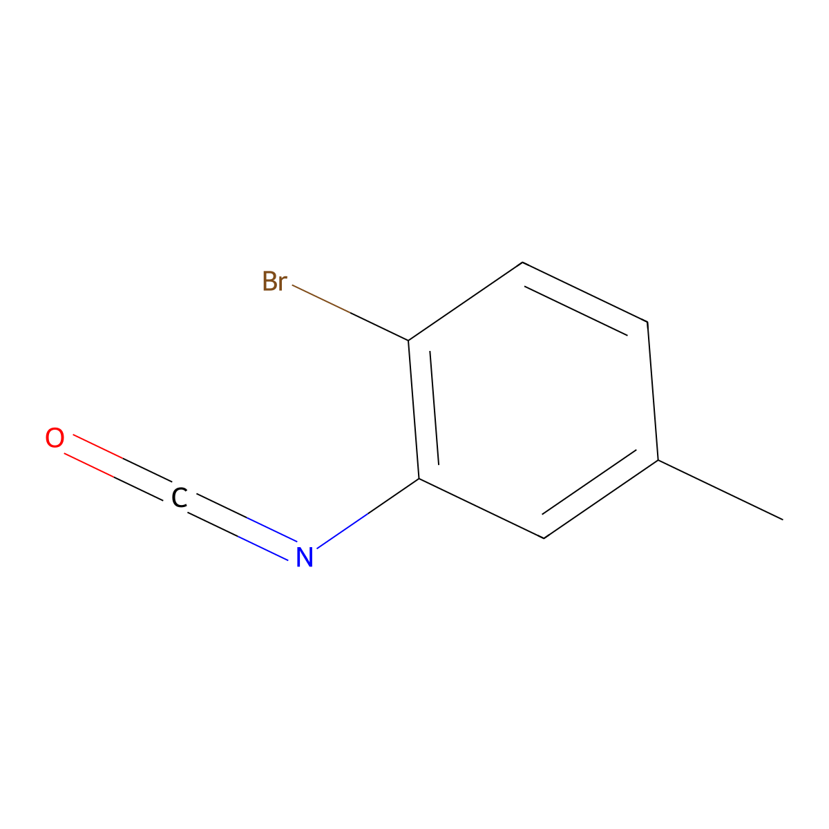 1-Bromo-2-isocyanato-4-methylbenzene molecular structure, CAS 1261861-10-2