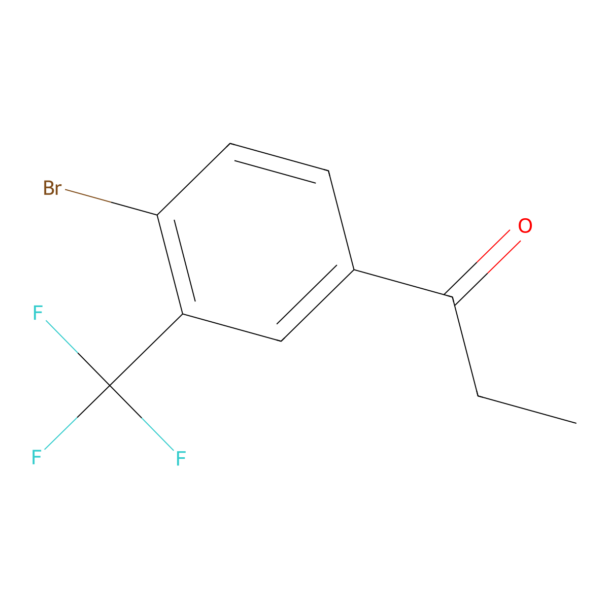 1-(4-Bromo-3-(trifluoromethyl)phenyl)propan-1-one molecular structure, CAS 1261861-19-1