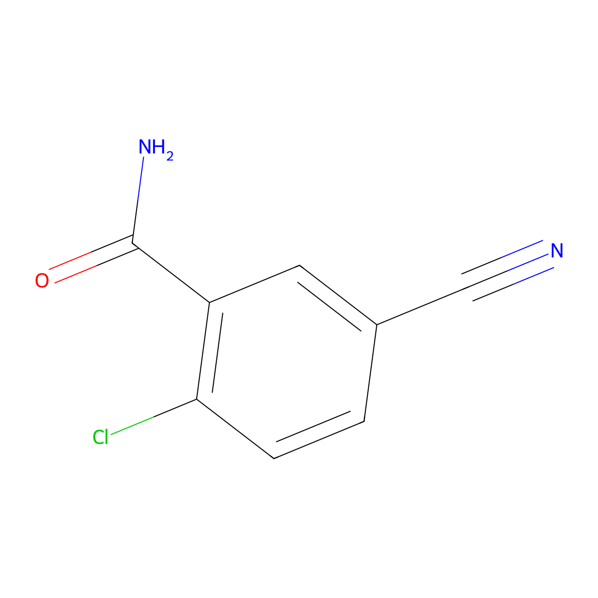 2-Chloro-5-cyanobenzamide molecular structure, CAS 1261861-21-5