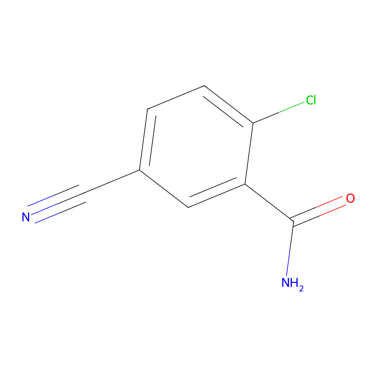 2-Chloro-5-cyanobenzamide molecular structure, CAS 1261861-21-5