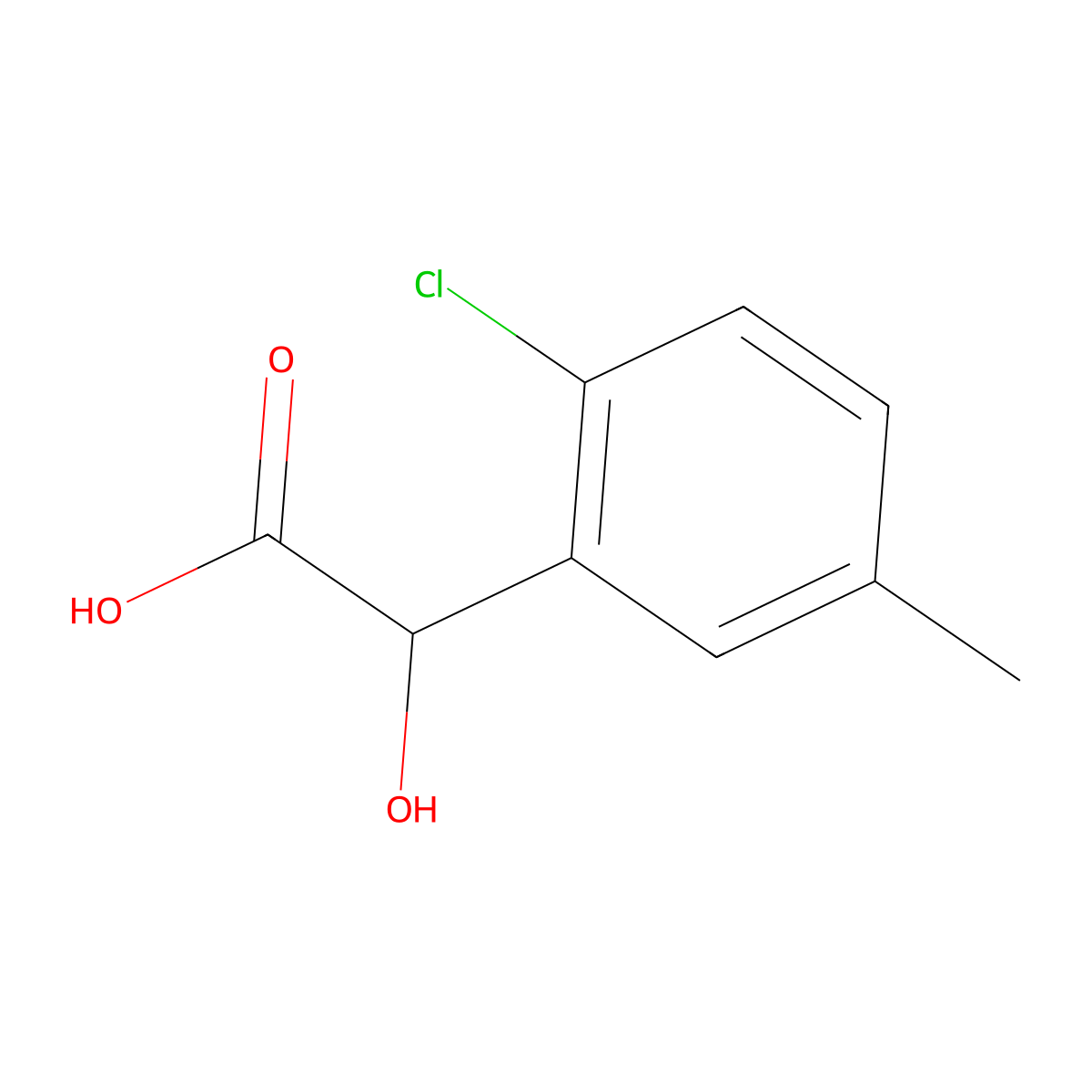 2-(2-Chloro-5-methylphenyl)-2-hydroxyacetic acid molecular structure, CAS 1261861-42-0