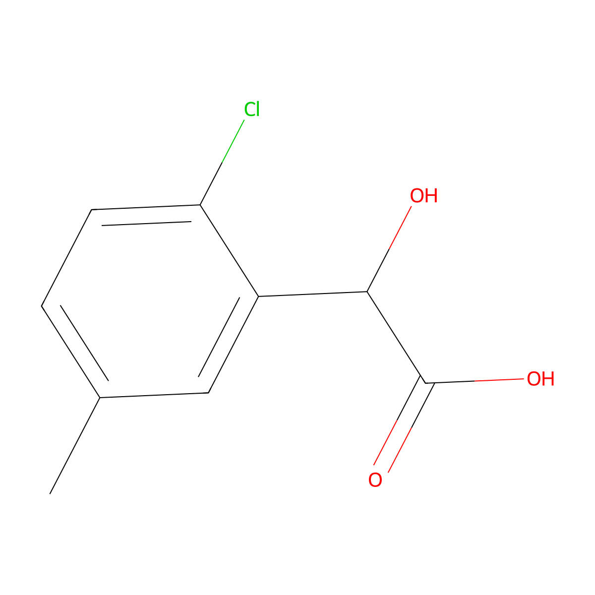 2-(2-Chloro-5-methylphenyl)-2-hydroxyacetic acid molecular structure, CAS 1261861-42-0