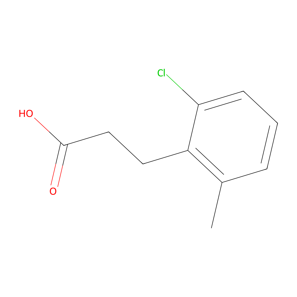 3-(2-Chloro-6-methylphenyl)propanoic acid molecular structure, CAS 1261861-46-4