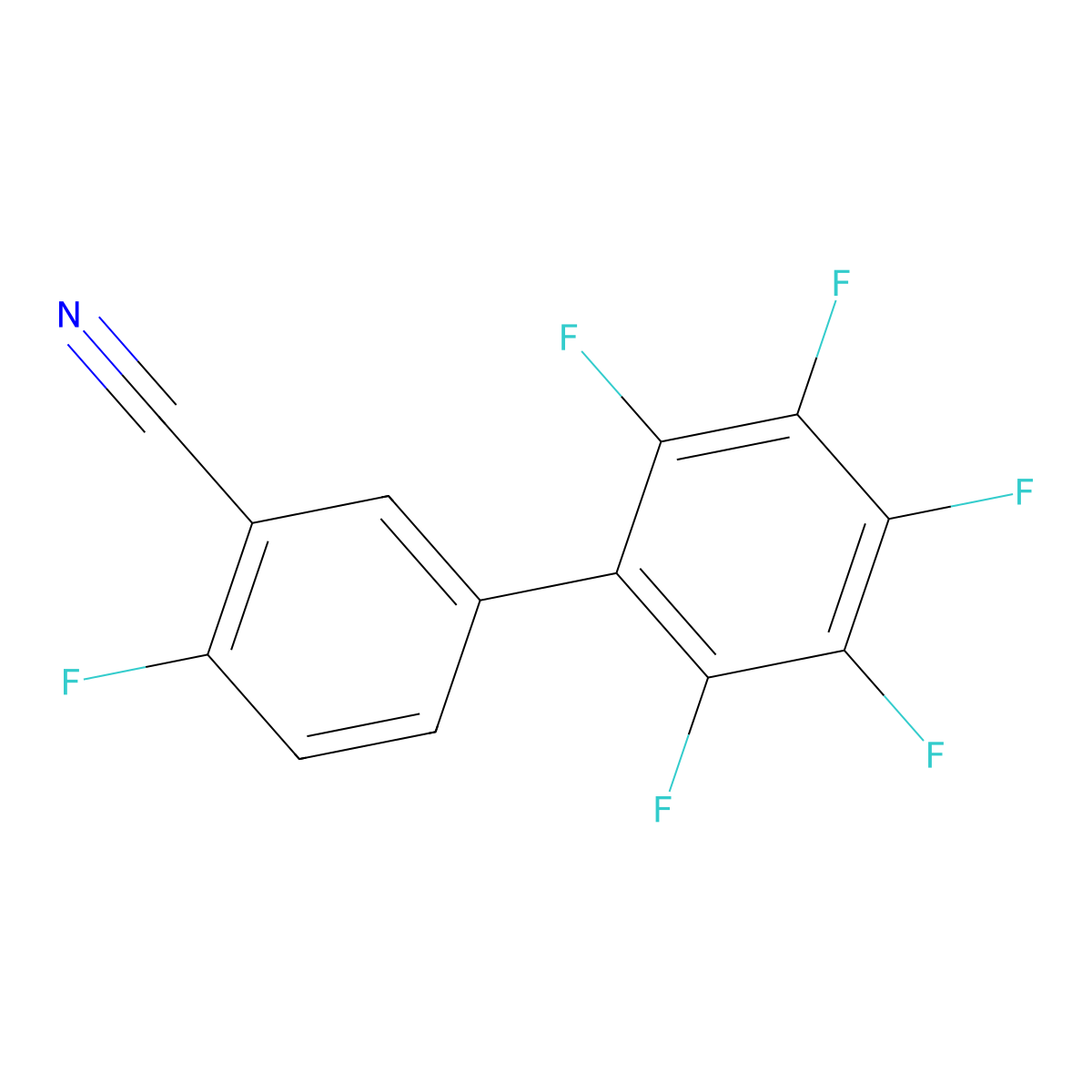 2',3',4,4',5',6'-Hexafluoro-[1,1'-biphenyl]-3-carbonitrile molecular structure, CAS 1261861-47-5