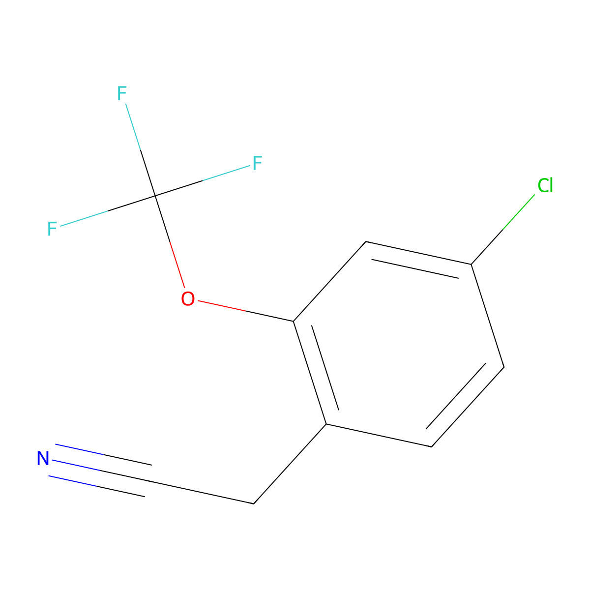 4-Chloro-2-(trifluoromethoxy)phenylacetonitrile molecular structure, CAS 1261861-63-5