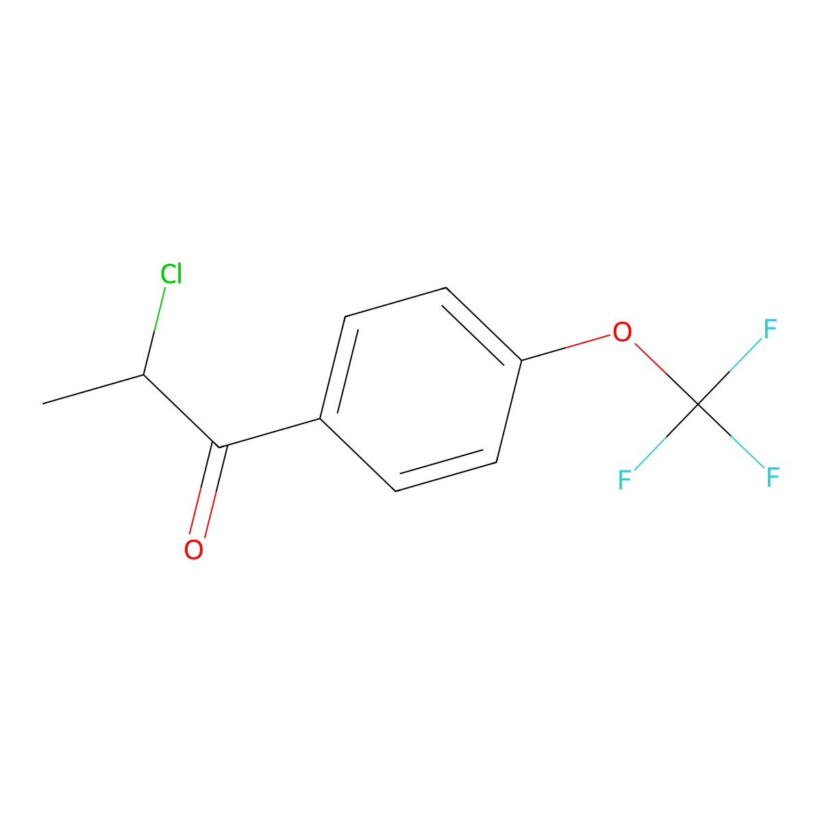 2-Chloro-1-[4-(trifluoromethoxy)phenyl]-1-propanone molecular structure, CAS 1261861-67-9