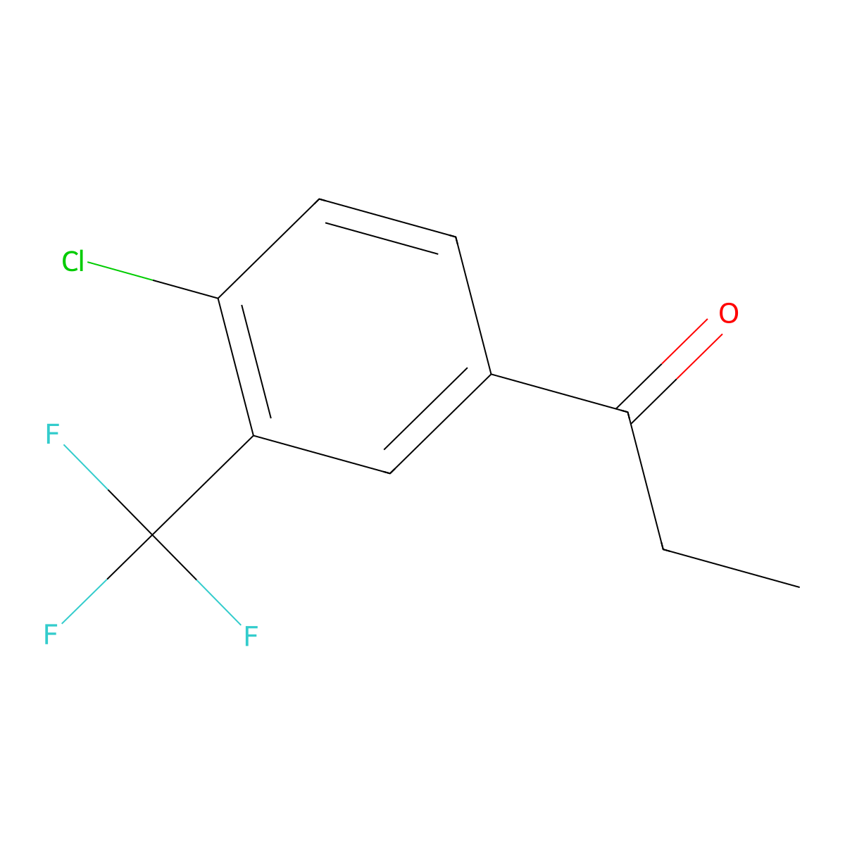 1-[4-Chloro-3-(trifluoromethyl)phenyl]propan-1-one molecular structure, CAS 1261861-70-4
